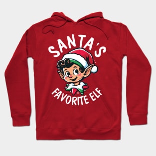 Santa's Favourite Elf - With Text Hoodie